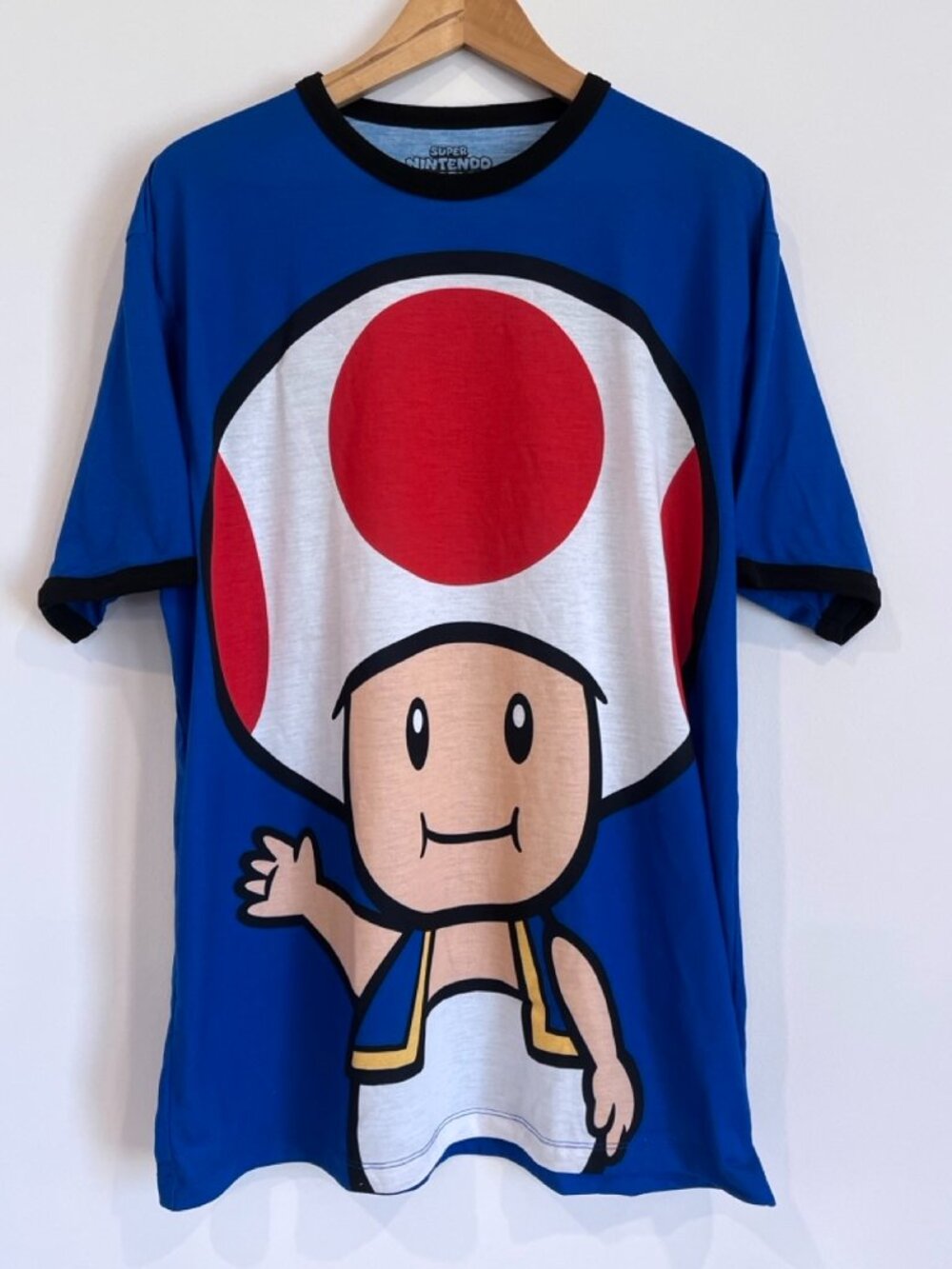 Nintendo Toad Ringer T-Shirt Super Nintendo World Blue XL Universal Studios